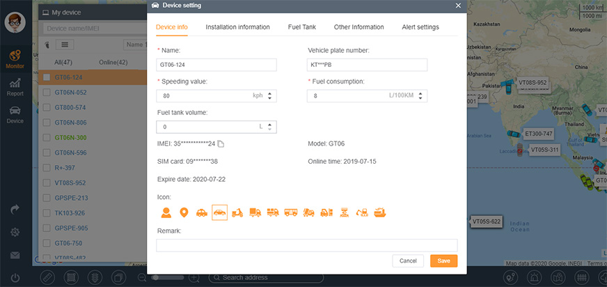 Vehicle Tracking System For Vehicle Tracker